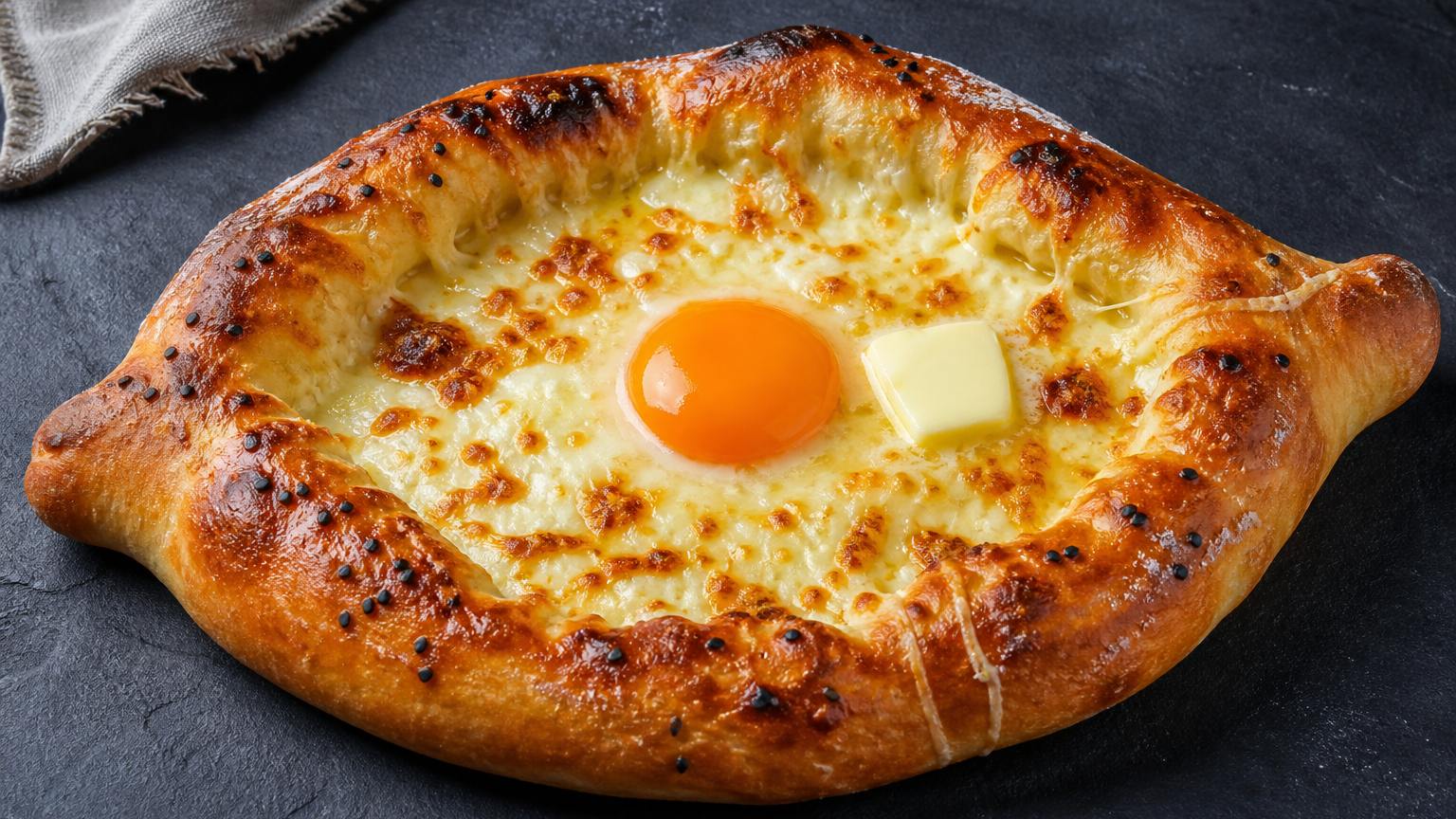 Khachapuri Adjaruli: Georgian Cheese Bread